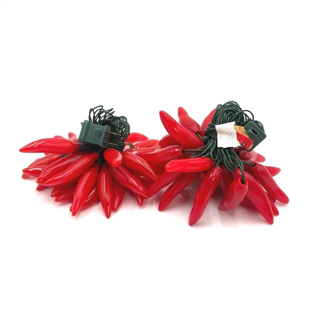 Chili‎ Pepper Set of 2 String Lights House Decorative Party 35/each Tested Works